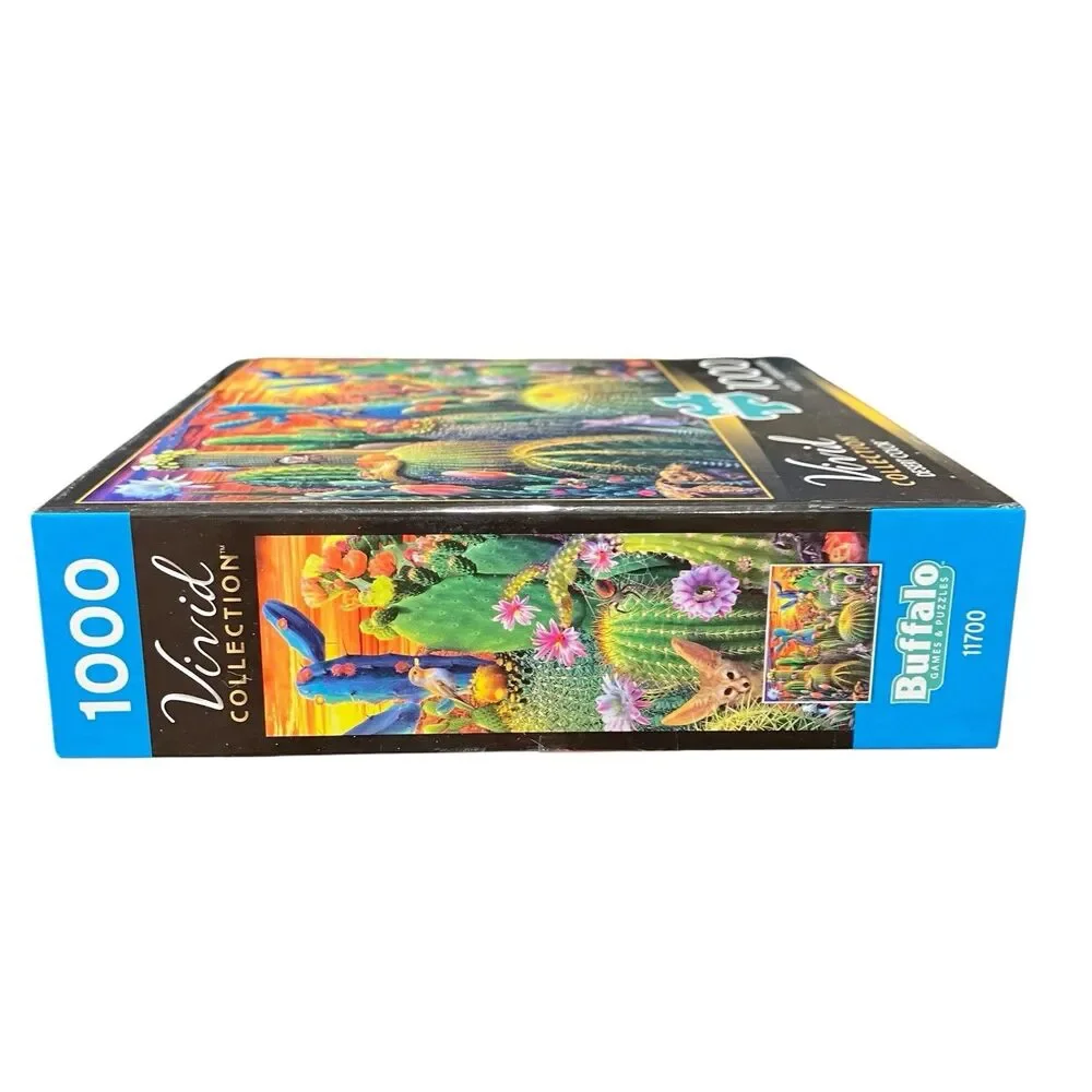 Vivid Cactus Desert 1000 Piece Jigsaw Puzzle Southwest Animals